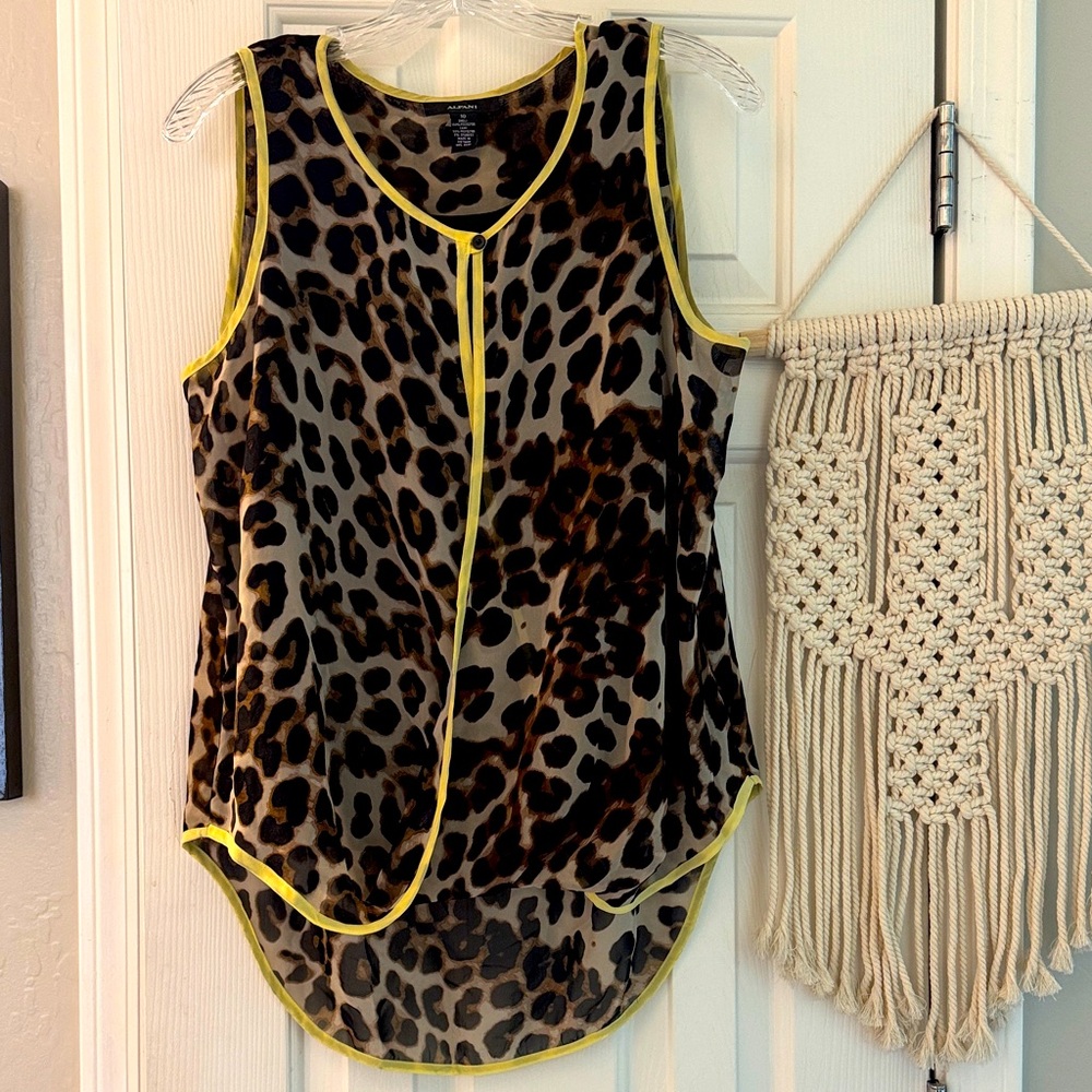 Alfani Leopard Print Sleeveless Tank Top